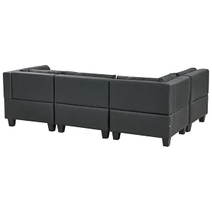 Sofa narożna unstad czarny prawostronny