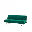 Sofa rozkładana welurowa zielona YORK