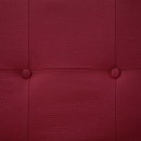 Sofa rozkładana z podłokietnikami czerwone wino poliester
