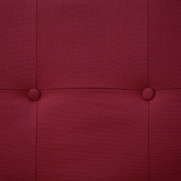 Sofa rozkładana z podłokietnikami czerwone wino poliester