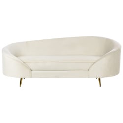 Sofa savar welur jasnobeżowy dla 3 osób