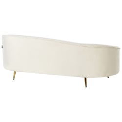 Sofa savar welur jasnobeżowy dla 3 osób