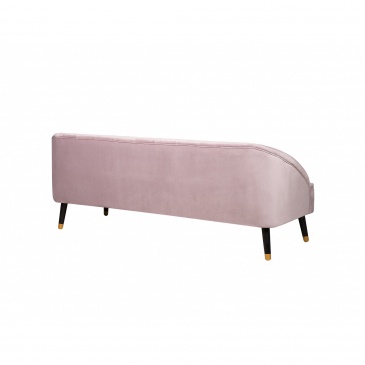 Sofa welurowa różowa ALSVAG