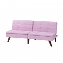 Sofa z funkcją spania różowa RONNE