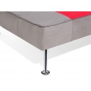 Sofa z funkcją spania tapicerowana szara/patchwork Agapito