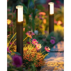 Stojąca lampa ogrodowa led awuna czarny