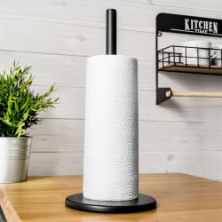 Stojak kuchenny, metalowy, czarny, na ręczniki papierowe, papier, uchwyt na ręcznik papierowy