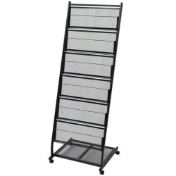 Stojak na gazety/czasopisma 47,5x43x133 cm czarny A4 Stojak na gazety/czasopisma 47,5x43x133 cm czarny A4