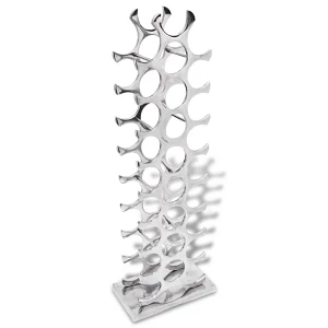 Stojak na wino, 27 butelek, aluminium srebrny Stojak na wino, 27 butelek, aluminium srebrny