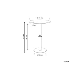 Stół barowy MORELLA Czarny/ ciemny brąz 60 cm 60 cm
