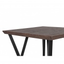 Stół do jadalni 70 x 70 cm ciemne drewno z czarnym BRAVO