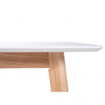 Stół do jadalni biały 120/155 x 80 cm 1 przedłużka Pauletta