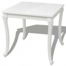 Stół do jadalni, biały, wysoki połysk, 80x80x76