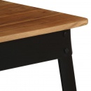 Stół do jadalni z litego drewna akacjowego i stali, 75x75x76 cm