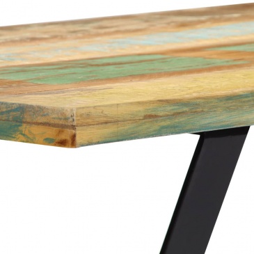 Stół jadalniany, 120 x 60 x 76 cm, lite drewno odzyskane