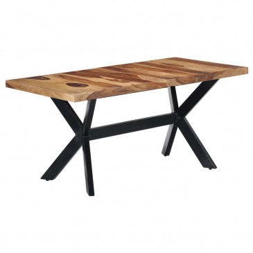 Stół jadalniany, 160 x 80 x 75 cm, lite drewno sheesham