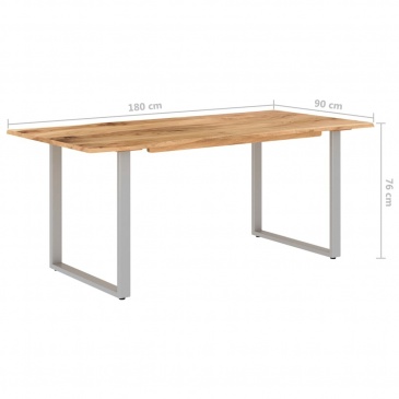 Stół jadalniany, 180x90x76 cm, lite drewno akacjowe