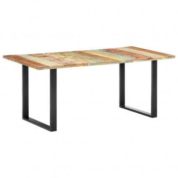 Stół jadalniany, 180x90x76 cm, lite drewno z odzysku
