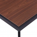 Stół jadalniany, ciemne drewno i czerń, 180x90x75 cm, MDF