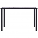 Stół jadalniany, czarny i betonowy szary, 160x80x75 cm, MDF