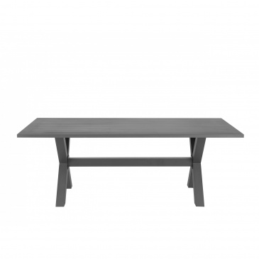 Stół ogrodowy aluminium szary 200 x 105 cm CASCAIS