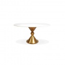 Stół okrągły Clessidra gold/white