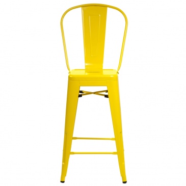 Krzesło barowe D2 ParisBack żółte 