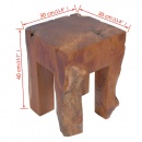 Stołek z drewna tekowego 30x30x40 cm