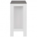 Stolik barowy z półkami, biały, 110 x 50 x 103 cm