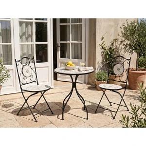 Stolik bistro CARONA 60 cm 60 cm Metal Czarny
