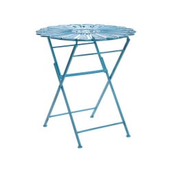 Stolik bistro PAVIA 71 cm 71 cm Metal Niebieski