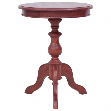 Stolik boczny, brązowy, 50 x 50 x 65 cm, lite drewno mahoniowe