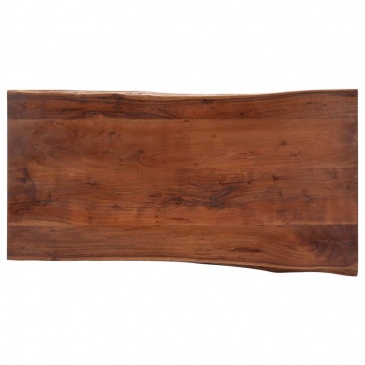 Stolik kawowy 115x60x40 cm lite drewno akacjowe i żelazo
