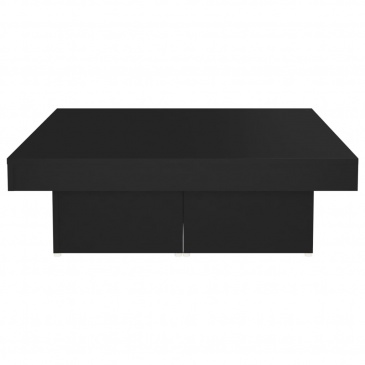 Stolik kawowy, czarny, 90x90x28 cm, płyta wiórowa