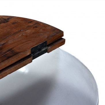 Stolik kawowy z drewna odzyskanego kształt misy