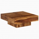 Stolik kawowy z drewna sheesham, 80 x 80 x 30 cm