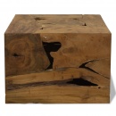 Stolik kawowy z drewna tekowego 50 x 50 x 35 cm brązowy
