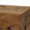 Stolik kawowy z drewna tekowego 50 x 50 x 35 cm brązowy