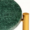 Stolik kawowy, zielony, 60x60x35 cm, kamień o teksturze marmuru