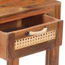 Stolik konsola, 86x30x76 cm, lite drewno z odzysku