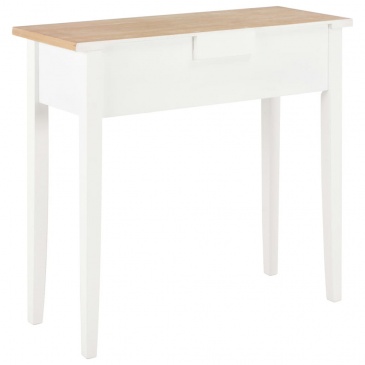 Stolik konsolowy, biały, 79x30x74 cm, drewniany