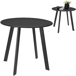 Stolik metalowy, balkonowy, tarasowy, ogrodowy, na balkon, taras, do ogrodu, kawowy, 50 cm, szary