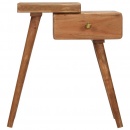 Stolik nocny z litego drewna akacjowego, 45 x 32 x 55 cm