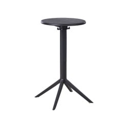 Stolik ogrodowy barowy LEGRENA 60 cm 60 cm Czarny