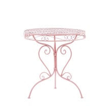 Stolik ogrodowy metalowy różowy ALBINIA