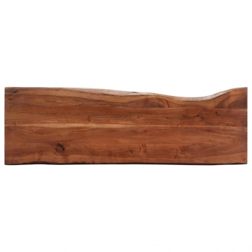 Stolik typu konsola 115x35x76 cm drewno akacjowe i żelazo