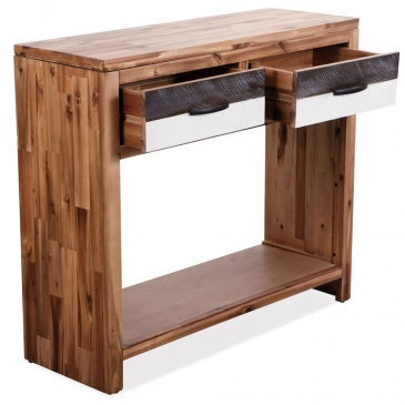 Stolik typu konsola z litego drewna akacjowego, 86x30x75 cm