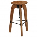 Krzesła barowe, 2szt lite drewno akacjowe, 30x58-78cm
