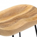 Krzesła barowe Gavin 2 szt. 45x40x62 cm lite drewno mango
