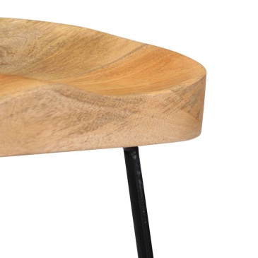 Krzesła barowe Gavin 2 szt. 45x40x78 cm lite drewno mango